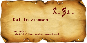 Kollin Zsombor névjegykártya